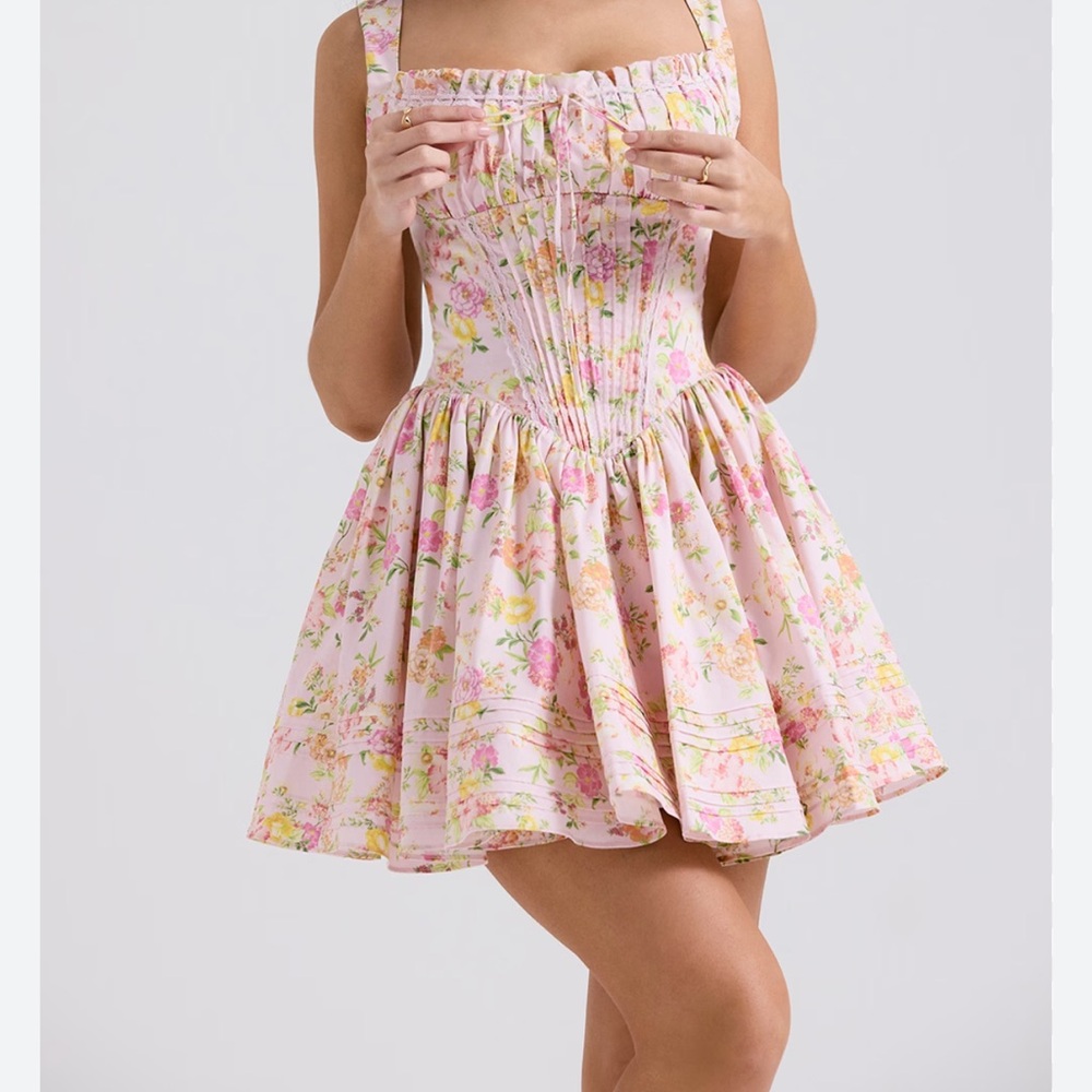 House of CB Floral Pink Dress